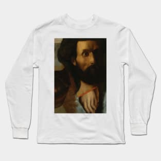 Sketch Of Head And Hands Of St. John For Jesus Remet A Saint Pierre Les Clefs Du Paradis by Jean-Auguste-Dominique Ingres Long Sleeve T-Shirt